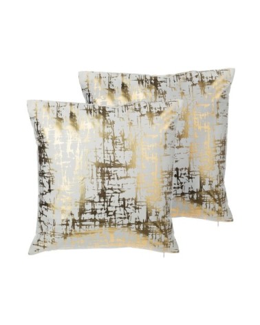 Lot de 2 coussin décoratifs en tissu doré 45x12cm