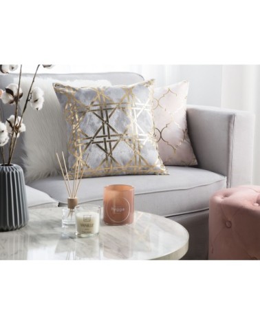 Lot de 2 coussin décoratifs en tissu gris 45x12cm