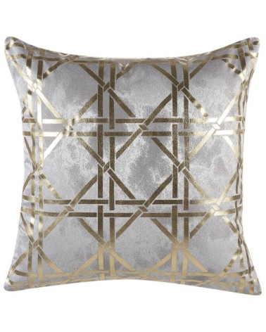 Lot de 2 coussin décoratifs en tissu gris 45x12cm