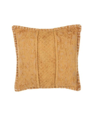 Coussin décoratif en tissu jaune 45x10cm