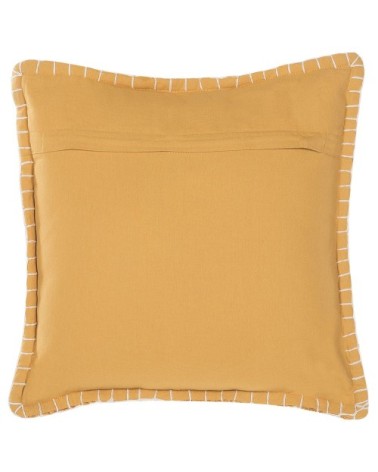 Coussin décoratif en tissu jaune 45x10cm
