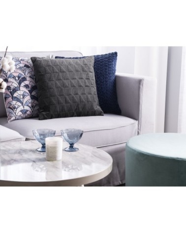 Coussin décoratif en tissu gris 45x10cm