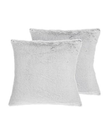 Lot de 2 coussin décoratifs en tissu gris 45x12cm
