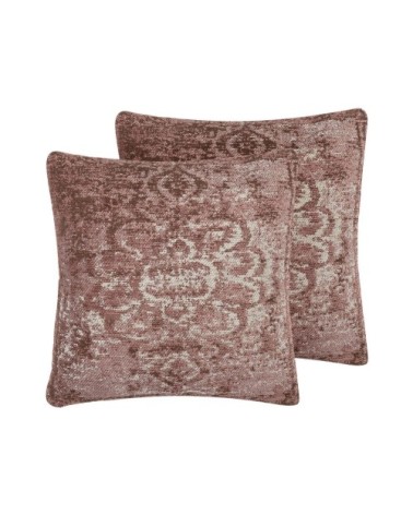 Lot de 2 coussin décoratifs en tissu rose 45x10cm