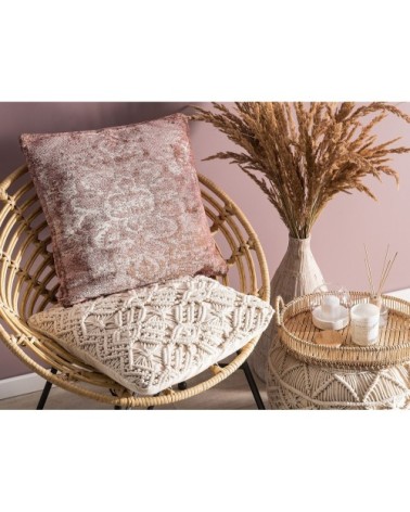 Lot de 2 coussin décoratifs en tissu rose 45x10cm