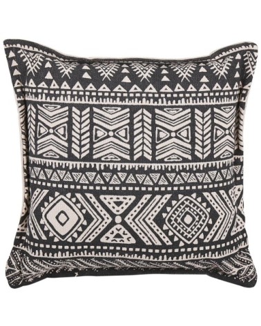 Lot de 2 coussin décoratifs en tissu noir 45x12cm