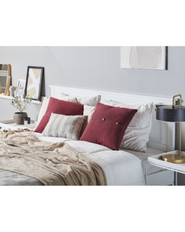 Lot de 2 coussin décoratifs en tissu rouge 43x6cm