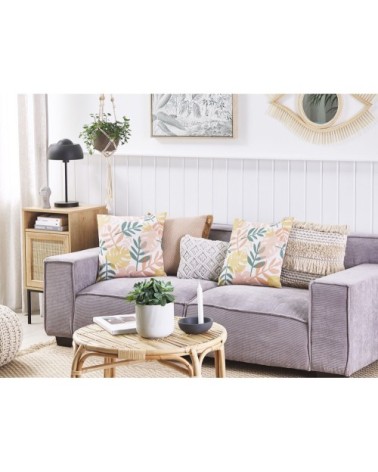 Lot de 2 coussin décoratifs en tissu multicolore 45x12cm