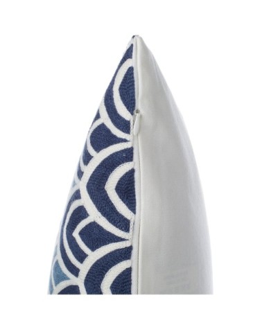 Lot de 2 coussin décoratifs en tissu bleu 45x12cm