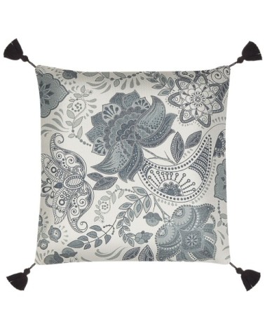 Lot de 2 coussin décoratifs en tissu beige 45x12cm