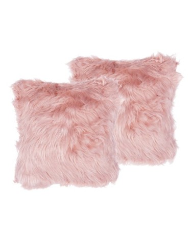 Lot de 2 coussin décoratifs en tissu rose 42x12cm