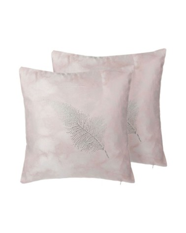 Lot de 2 coussin décoratifs en tissu rose 45x12cm