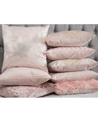 Lot de 2 coussin décoratifs en tissu rose 45x12cm