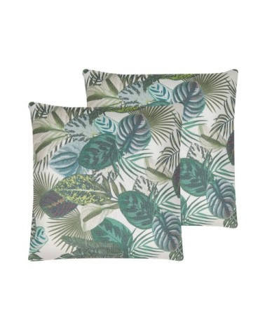 Lot de 2 coussin décoratifs en tissu vert 45x12cm