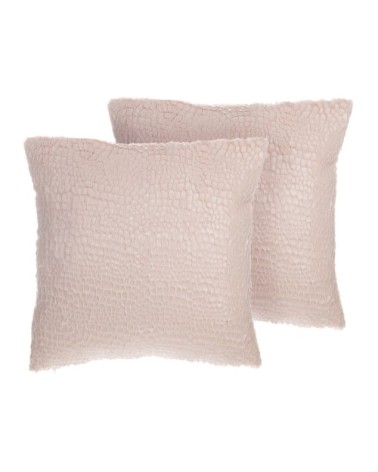 Lot de 2 coussin décoratifs en tissu rose 45x12cm