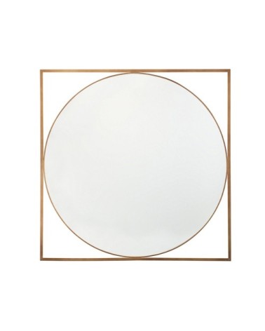 Miroir en bois d'ingénierie doré 76x76