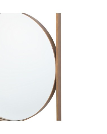 Miroir en bois d'ingénierie doré 76x76