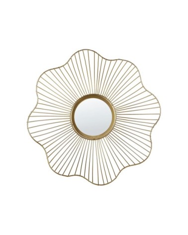 Miroir en métal doré 40x40