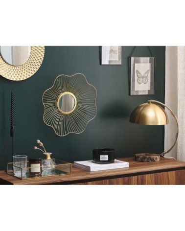 Miroir en métal doré 40x40