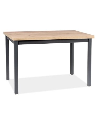 Table à manger noir et chêne clair 120cm
