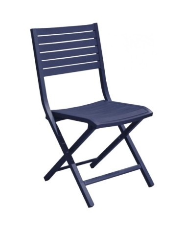 Chaises pliantes en aluminium lucca (lot de 2) bleu