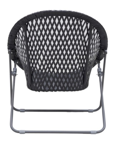 Salon de jardin en polyrésine et métal kent (lot de 3) noir