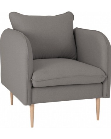 Fauteuil rembourré mousse haute résilience tissu gris foncé