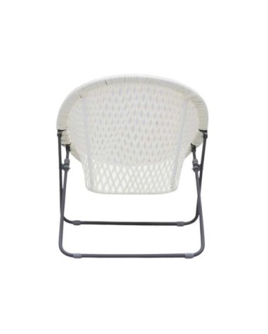 Salon de jardin en polyrésine et métal kent (lot de 3) blanc