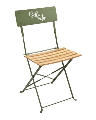 Chaise de jardin pliante bella vita vert kaki