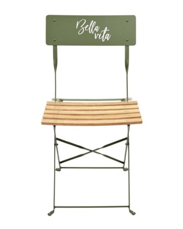 Chaise de jardin pliante bella vita vert kaki