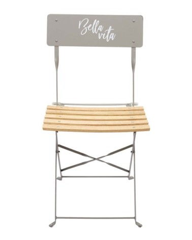 Chaise de jardin pliante bella vita taupe