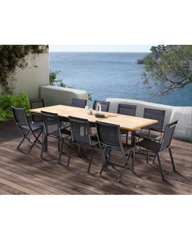 Table et chaises de jardin moderne bali 4 chaises 6 fauteuils