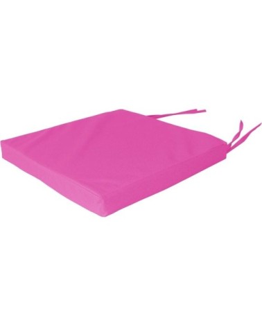 Galette de chaise de jardin carrée 38 cm fuchsia