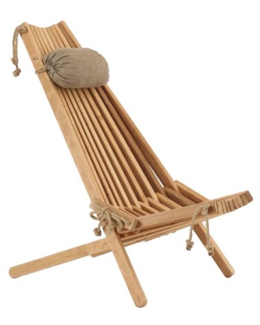Chilienne en bois EcoChair avec coussin Aulne