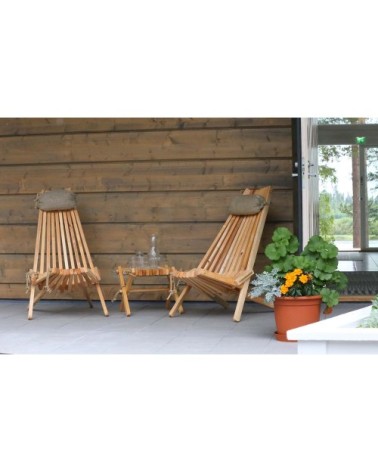Chilienne en bois EcoChair avec coussin Aulne
