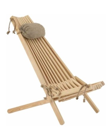 Chilienne bois EcoChair avec coussin Mélèze