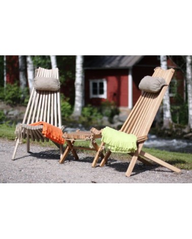 Chilienne bois EcoChair avec coussin Mélèze