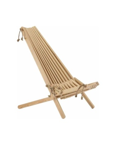 Chilienne bois EcoChair avec coussin Mélèze