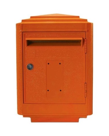 Boîte aux lettres en aluminium grand modèle 1950 orange