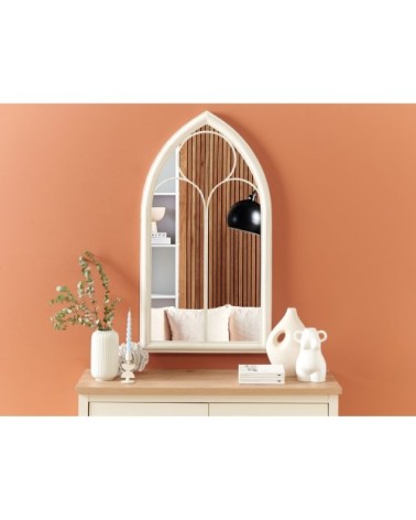 Miroir en métal blanc 113x62
