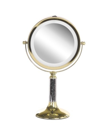 Miroir de table en métal doré 34x18