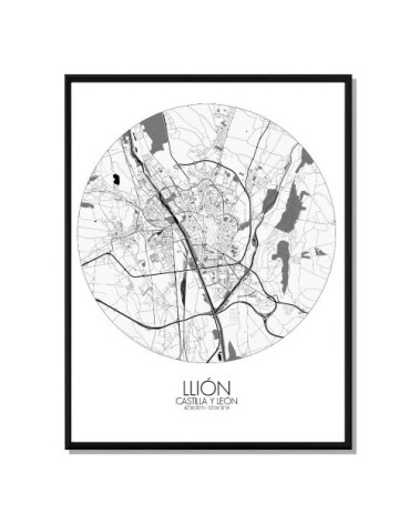 Affiche Leon Carte ronde 40x50