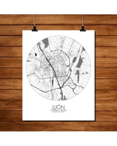 Affiche Leon Carte ronde 40x50