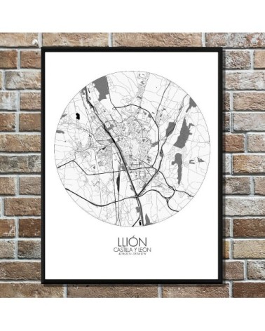 Affiche Leon Carte ronde 40x50