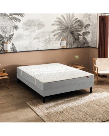 Ensemble sommier tapissier et matelas ressorts 140 x 200 cm