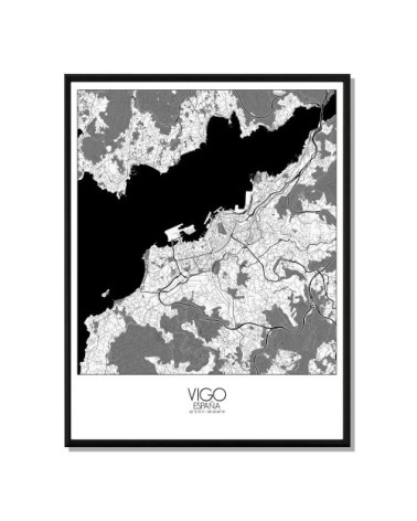 Affiche Vigo Carte N&B 40x50