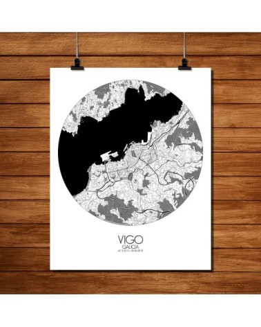 Affiche Vigo Carte ronde 40x50