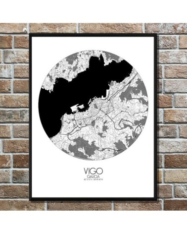 Affiche Vigo Carte ronde 40x50