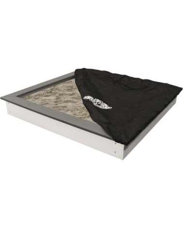 Bac à sable en bois peint avec bâche sandy