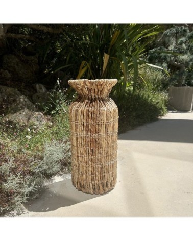 Jarre en fibre d'abaca h60cm